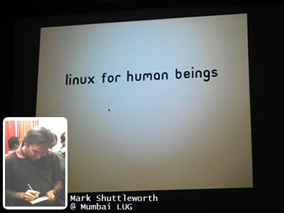 Mark Shuttleworth at Mumbai Linux Users Group