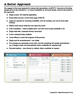 IRCTC Report on improving usability