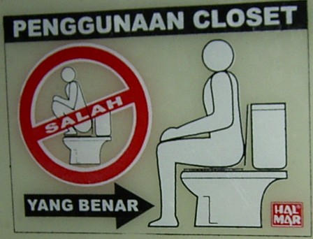 Don\'t squat on the toilet seat!