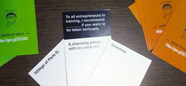 Cards Against WordPress, Startups, Developers, Bollywood...